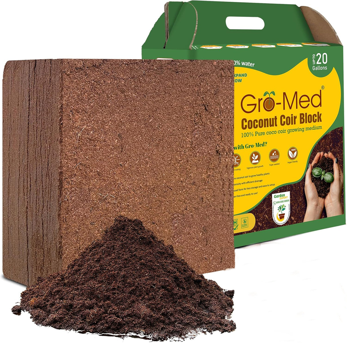 Pallet of 5KG Premium Coco Coir Bricks (210-220 Bricks)