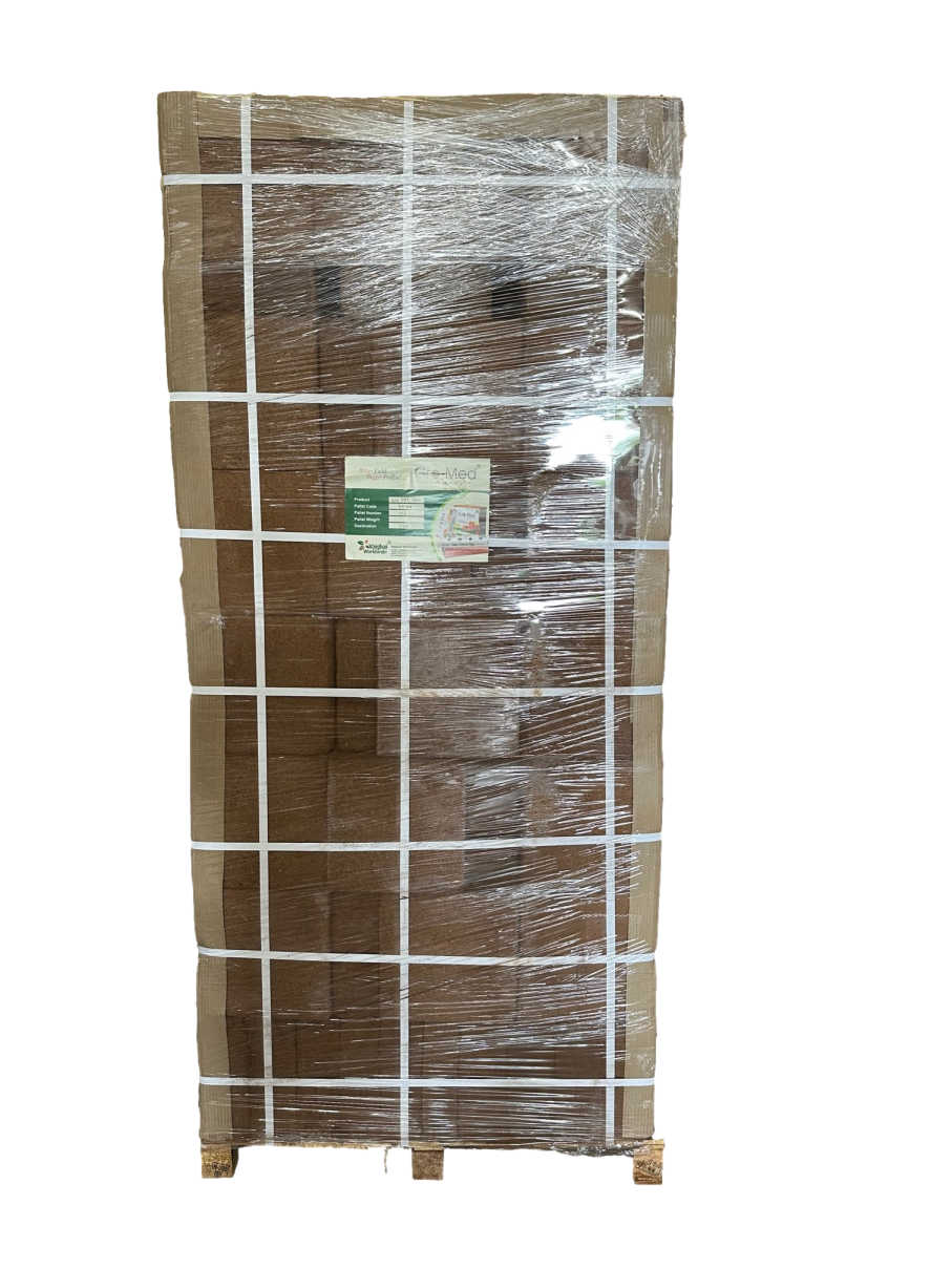 Pallet of 5KG Premium Coco Coir Bricks (210-220 Bricks) – Blue